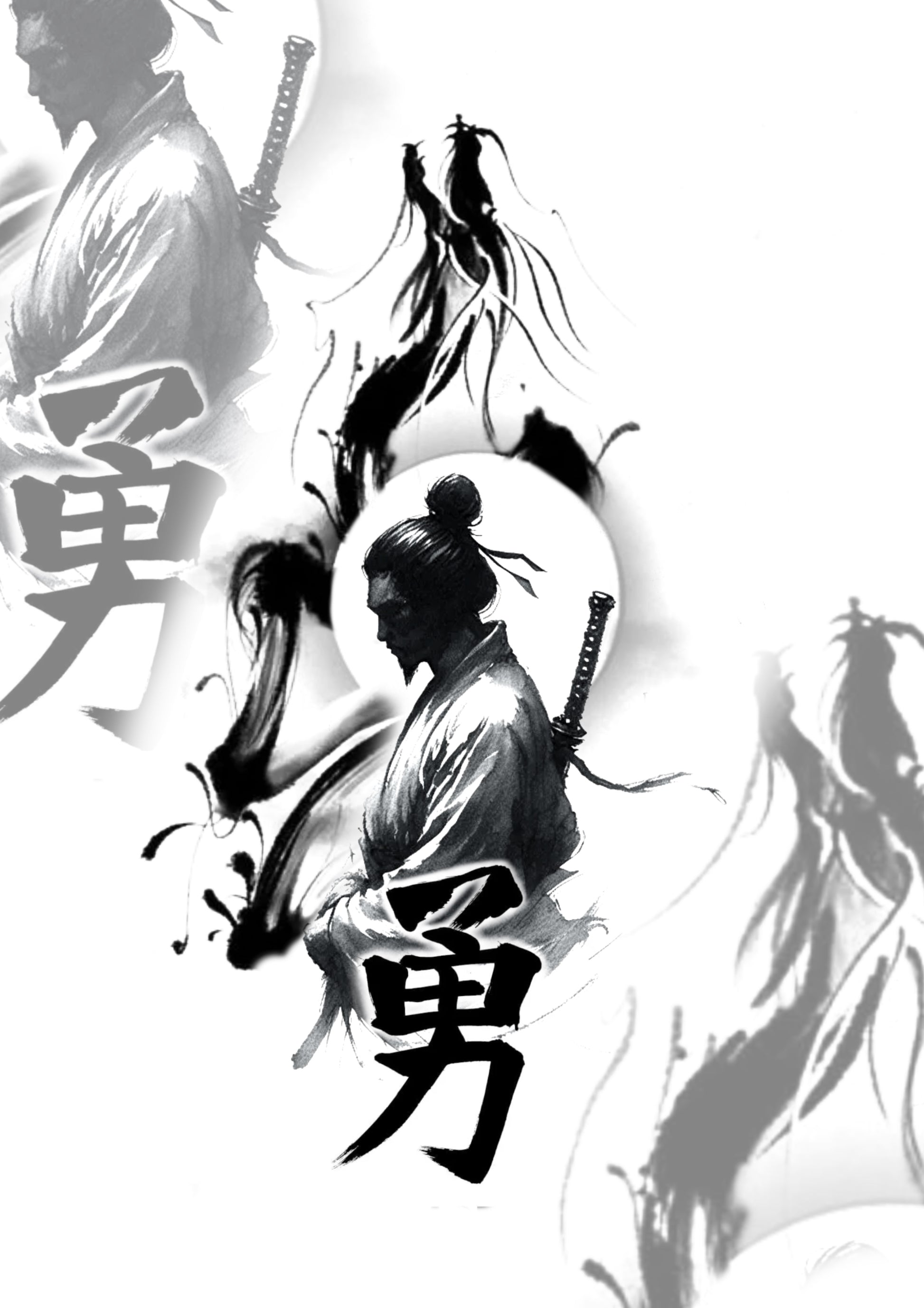 Samurais - flash autoral de Guilherme - 20x10 cm