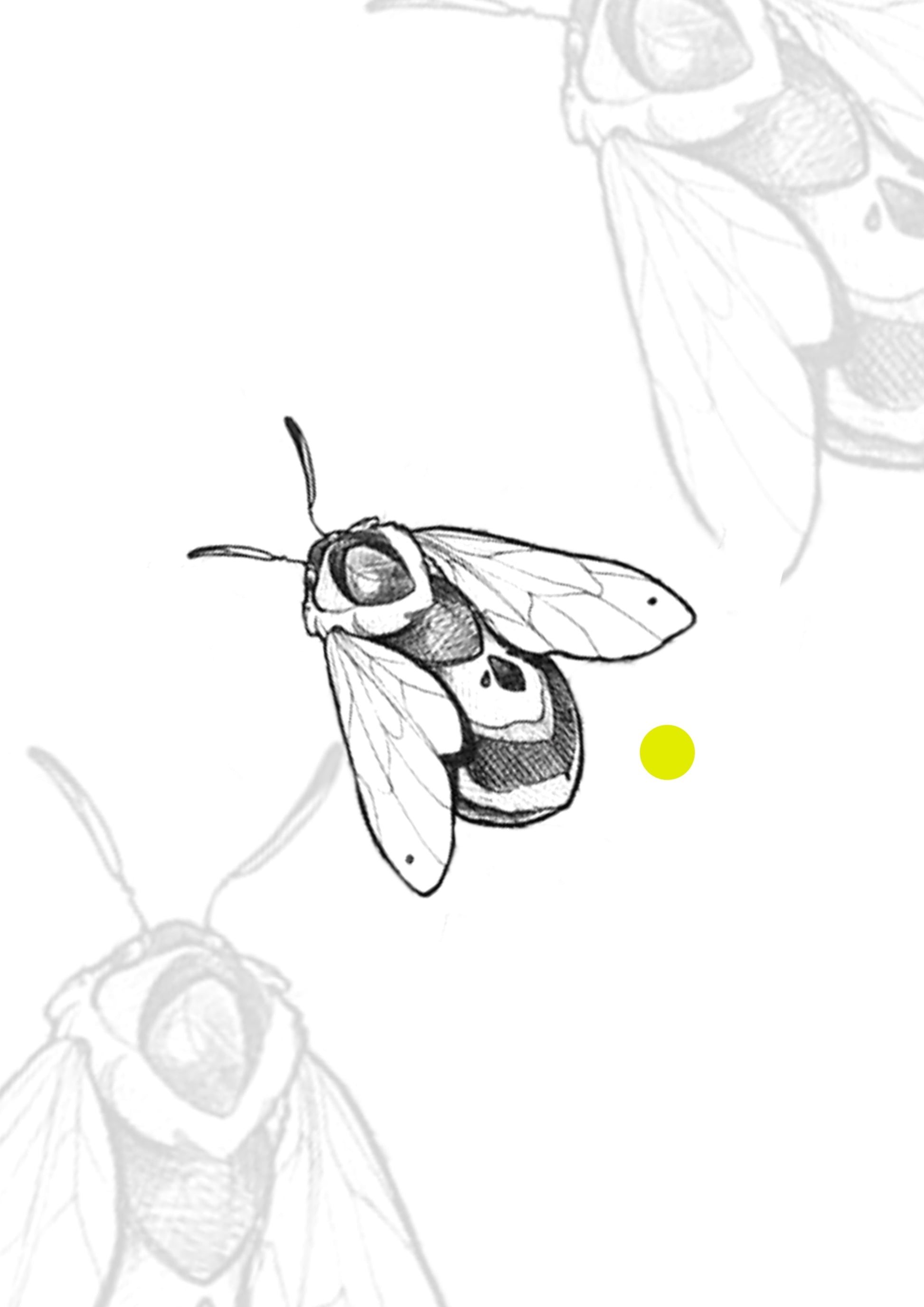 Sketch Abelha 5x4cm – Tatuador Guilherme