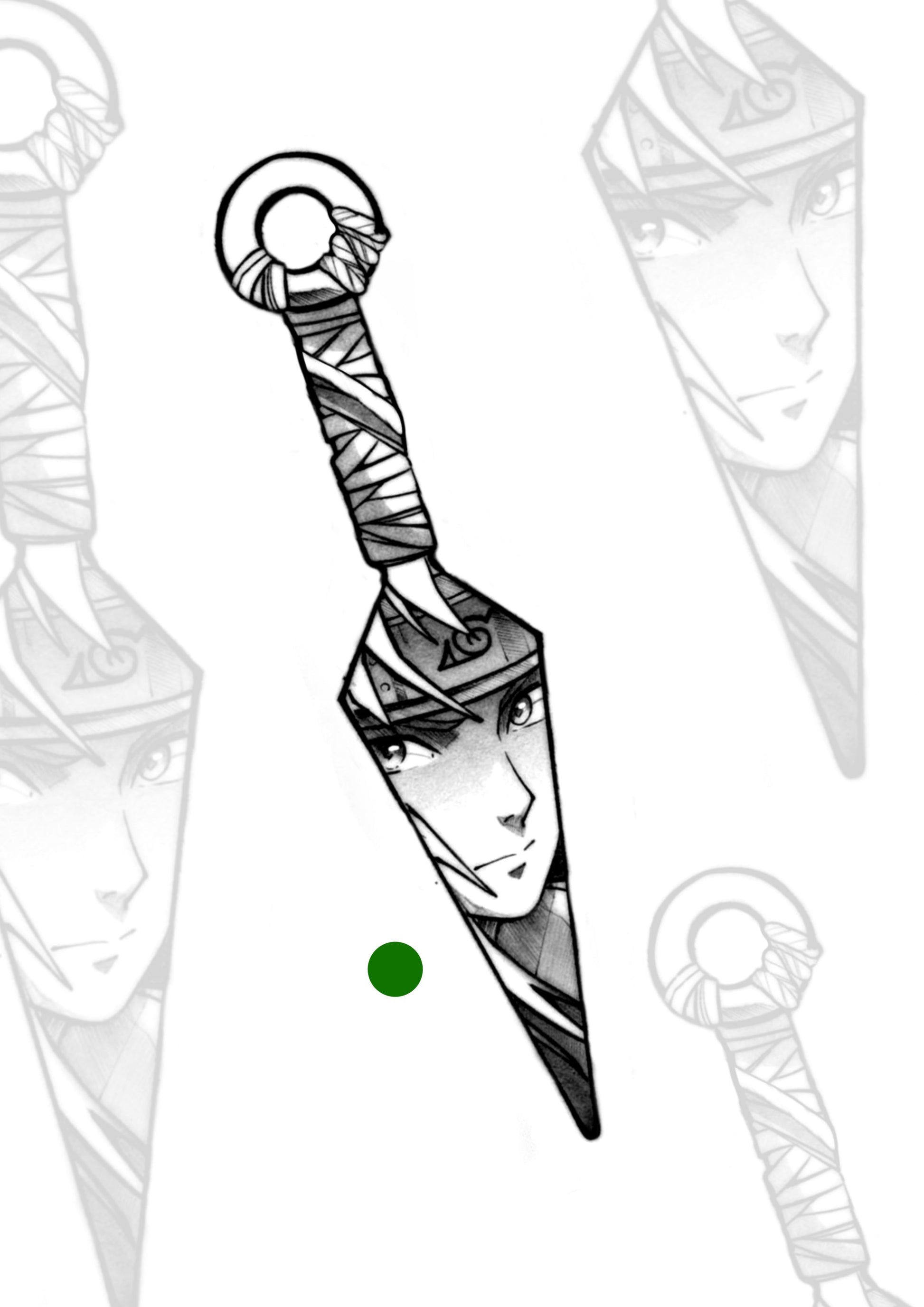 Sketch Adaga Naruto 14x4cm – Tatuador Guilherme