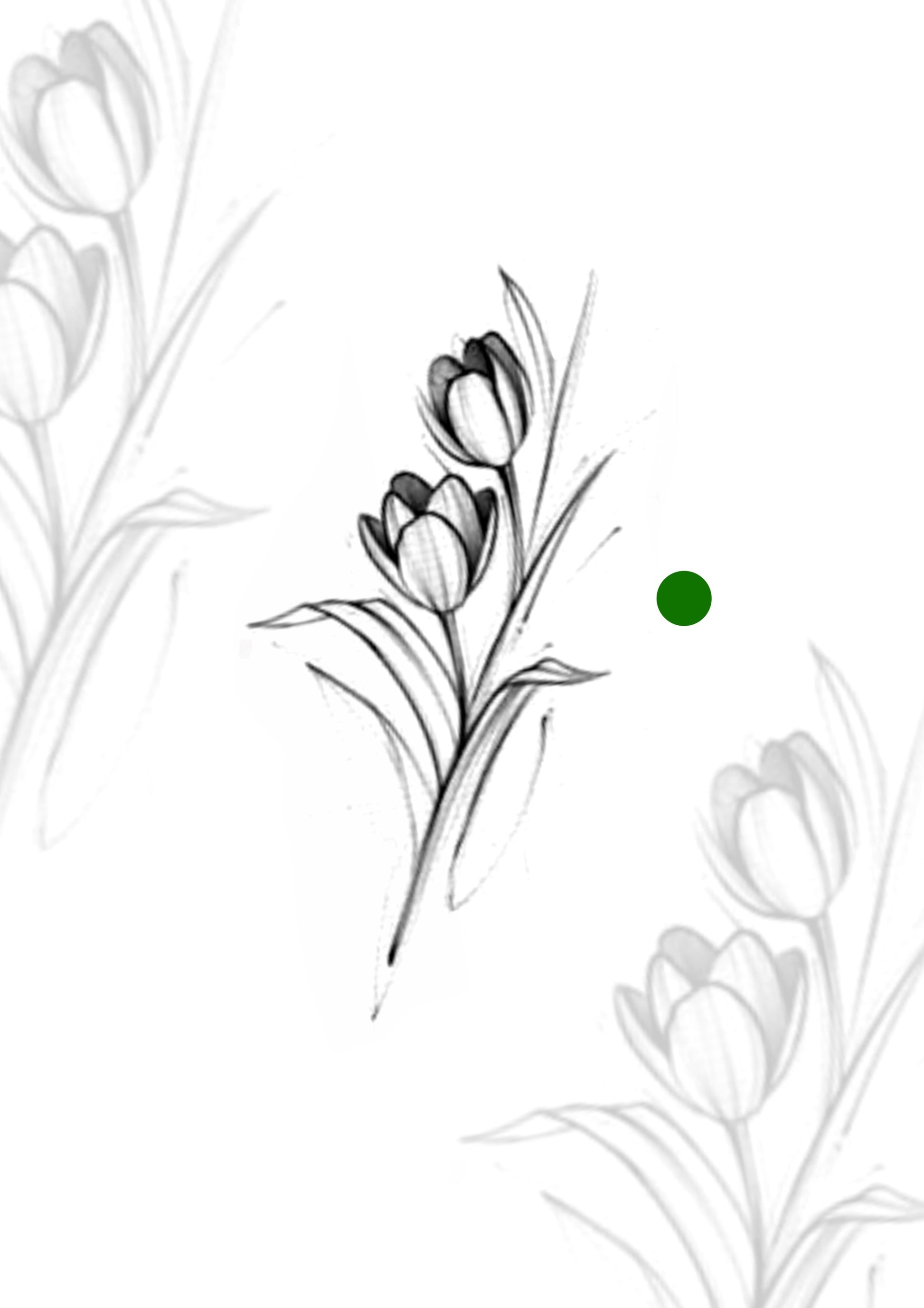 Sketch Flor sketch 10x5cm - Tatuador Guilherme