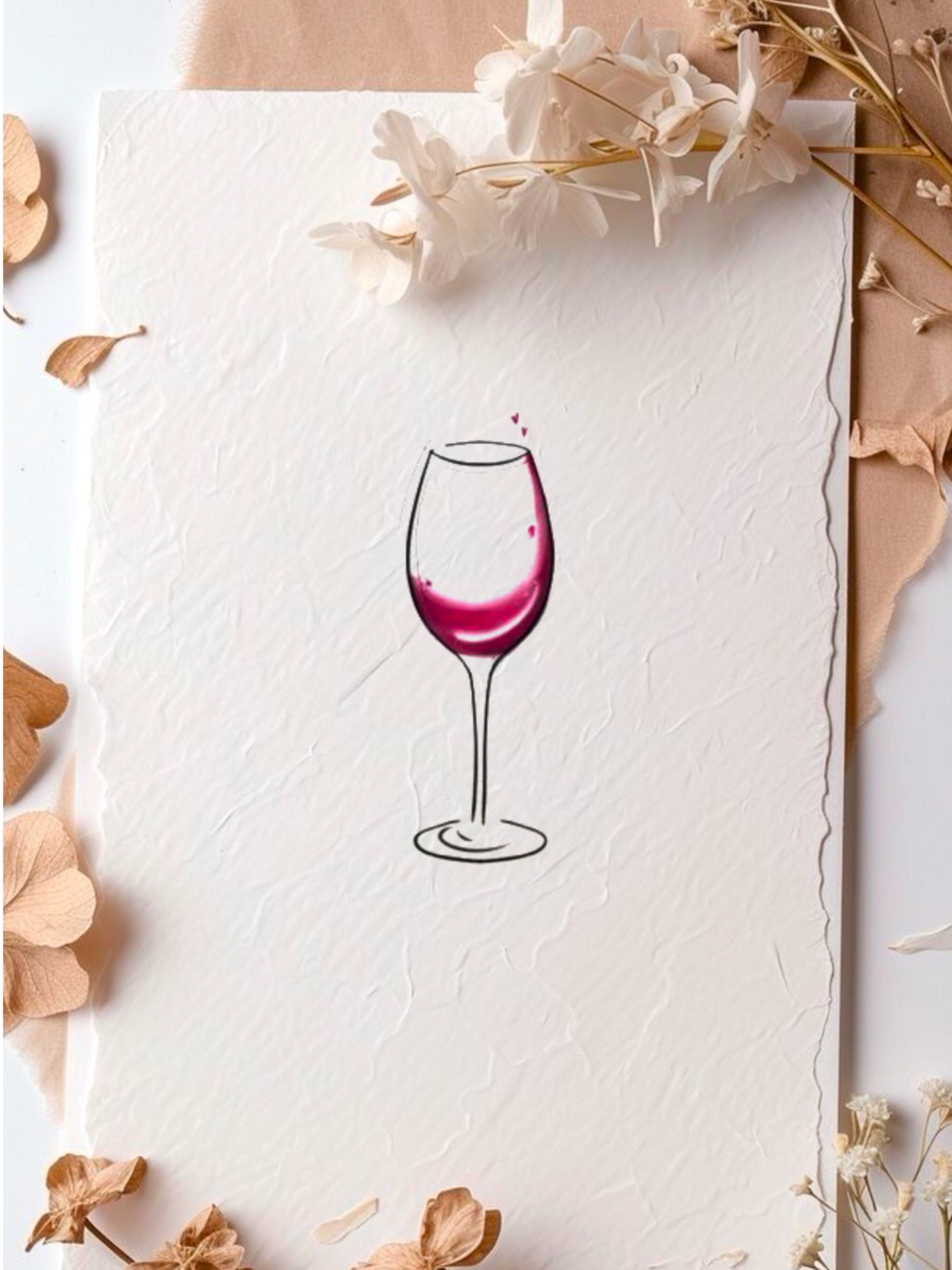 Fine Line Taça de Vinho 5cm - Tatuador Miranda