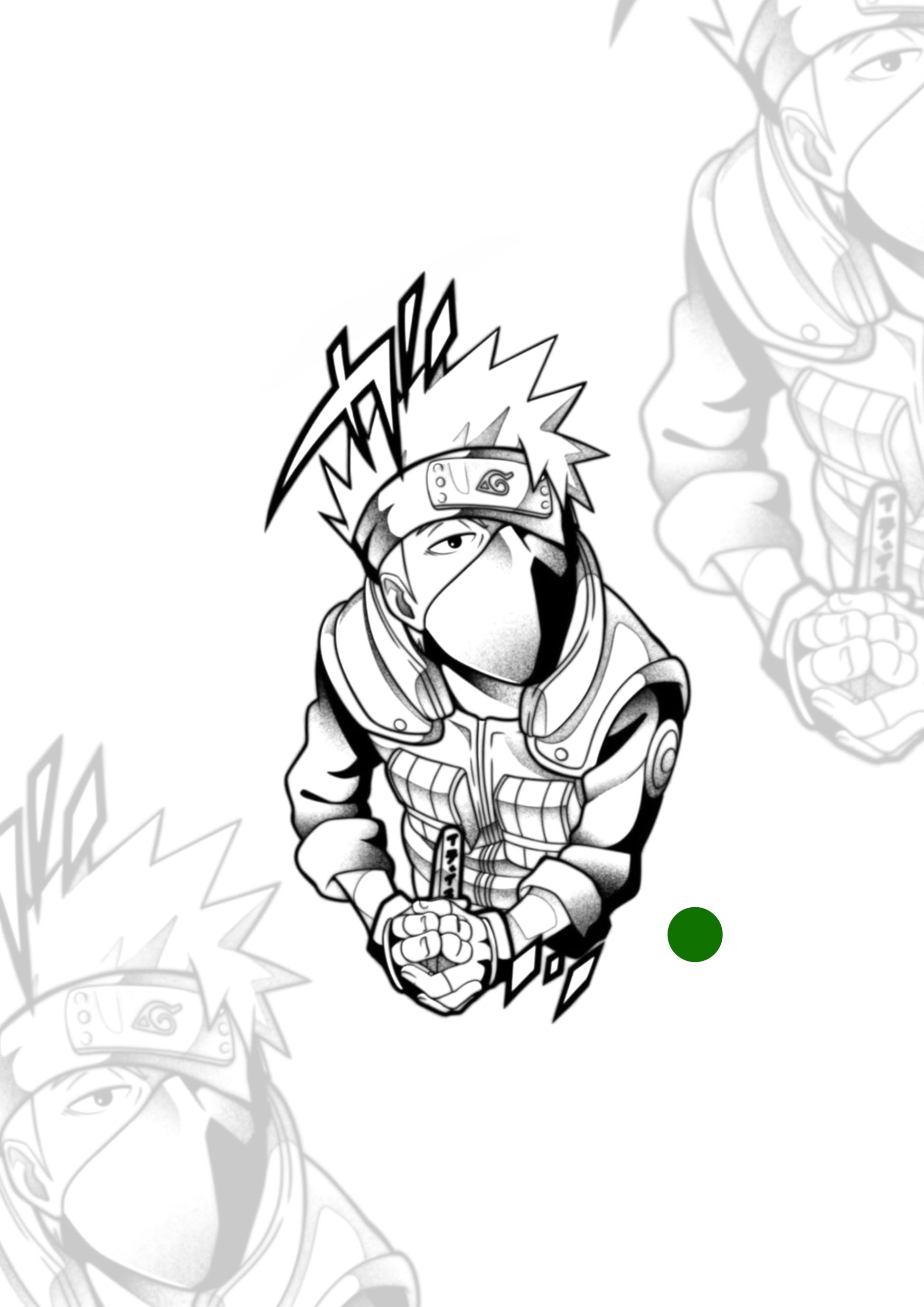 Geek Kakashi 11x6 – Tatuador Guilherme