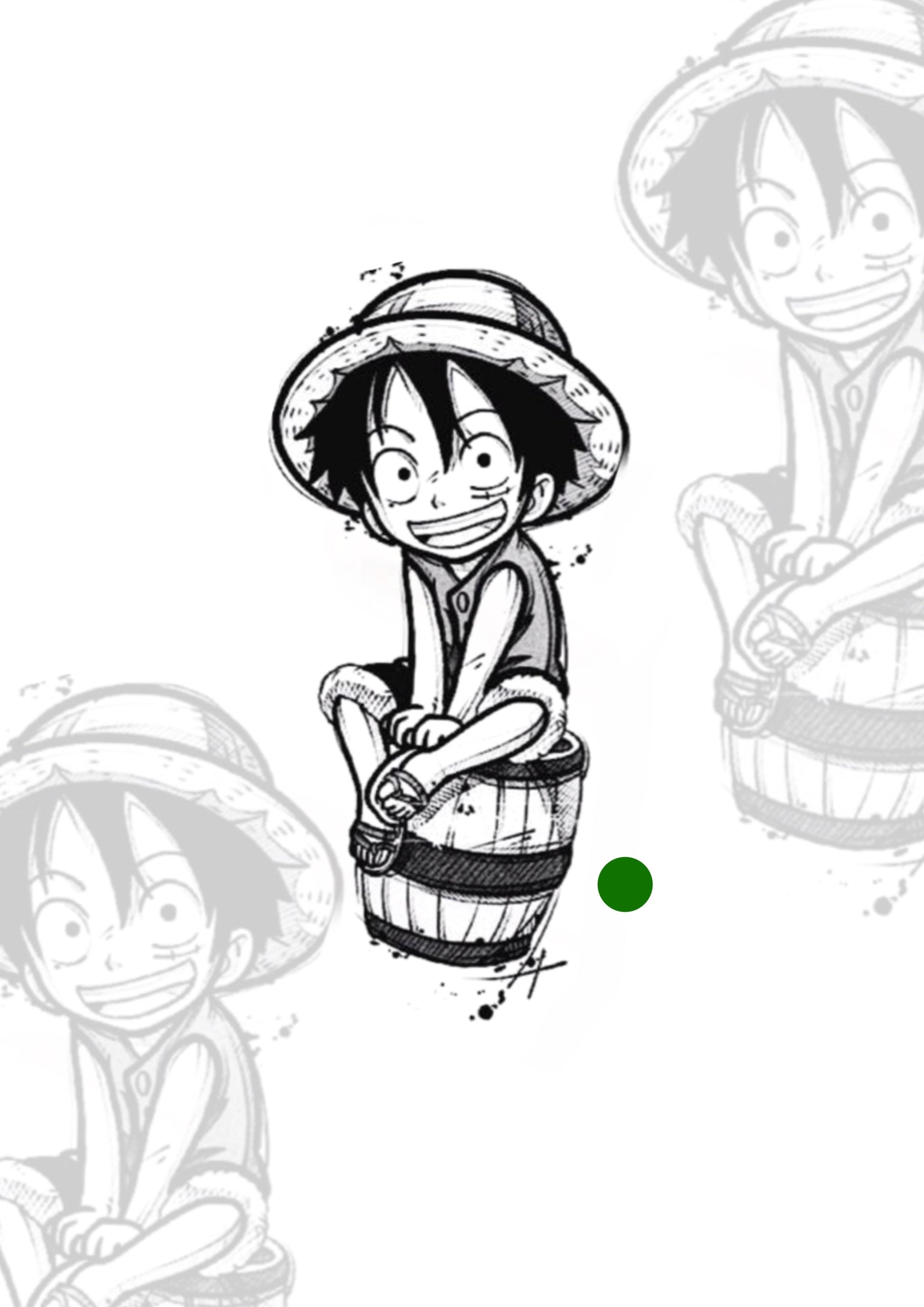Sketch Luffy 7,5x4 – Tatuador Guilherme
