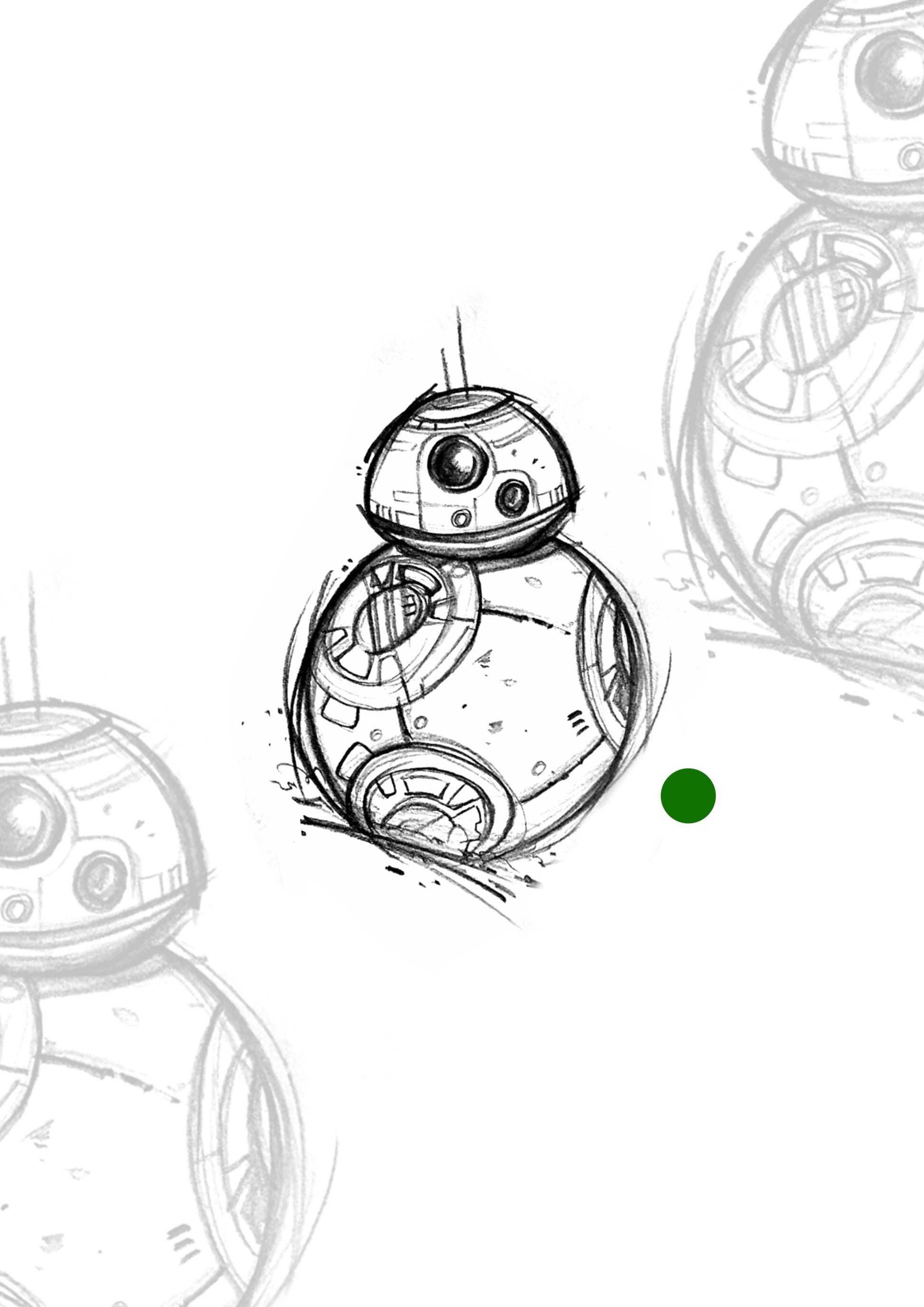 Sketch R2D2 8x5,5 cm – Tatuador Guilherme