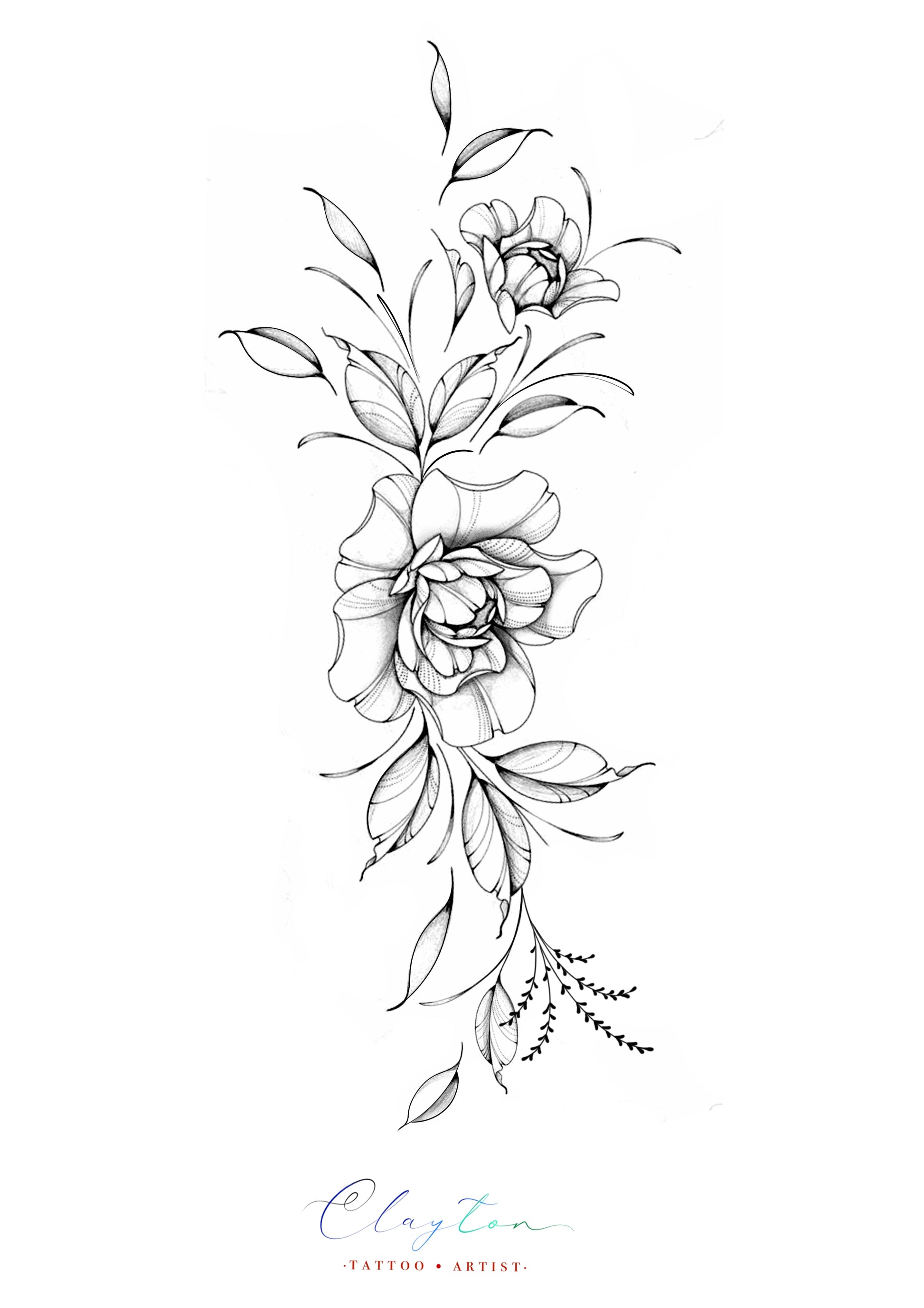 Rosa e Ramos - flash autoral de Clayton - 25 cm