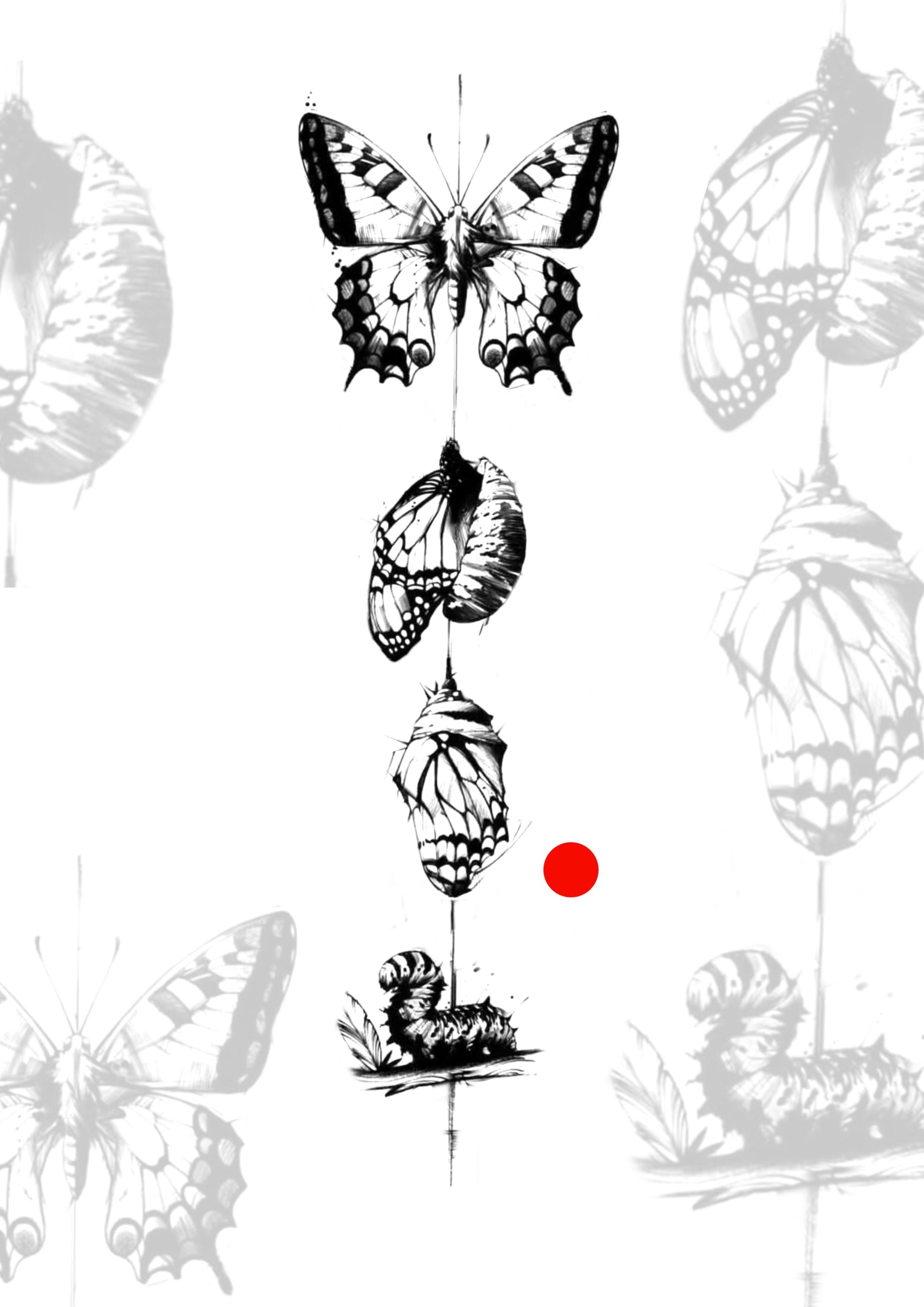 Sketch Transformação da Borboleta 19x6 [EXCLUSIVO] – Tatuador Guilherme