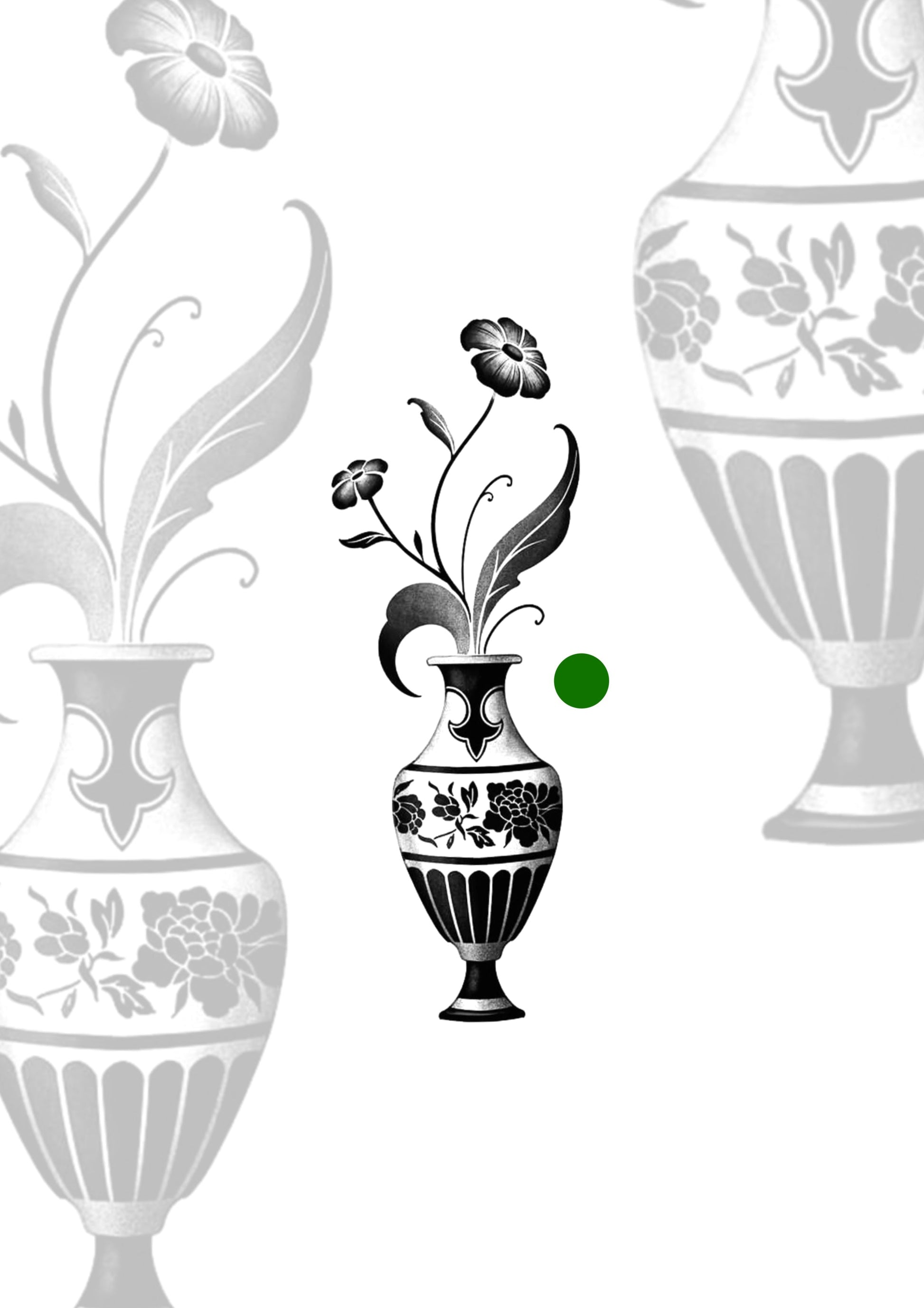 Vaso com Flor 10x4 cm – Tatuador Guilherme