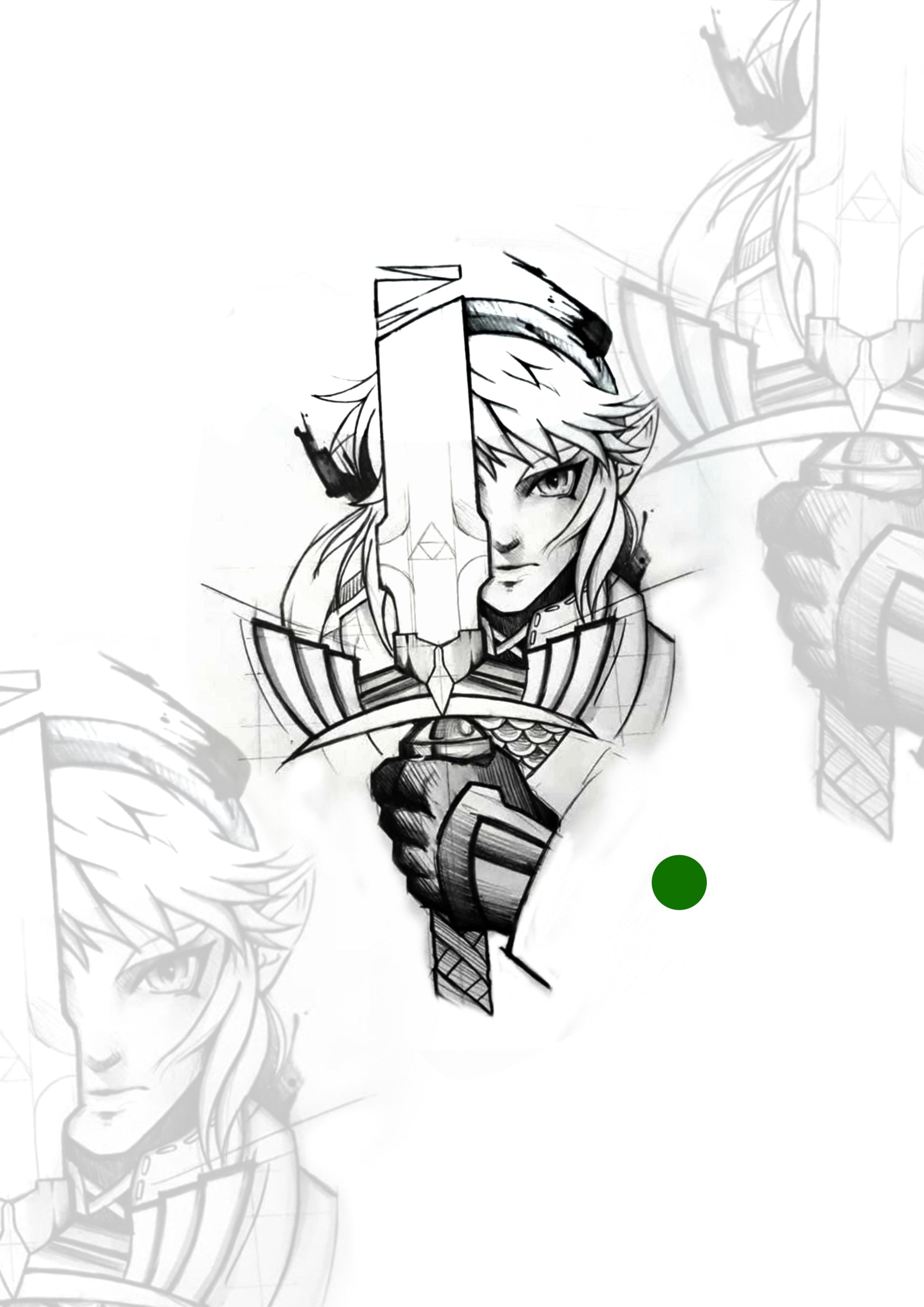 Sketch Zelda 12x8 cm – Tatuador Guilherme
